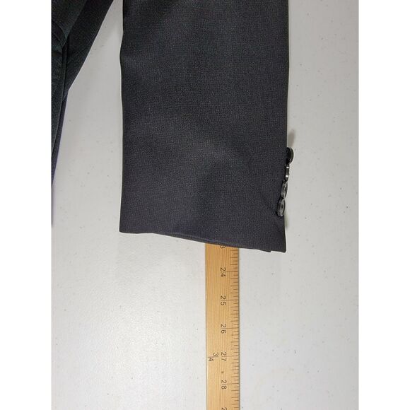 Peter Millar Aqua Nanoluxe Black Wool Sport Coat Suit Jacket Blazer - 42S - Picture 7 of 11